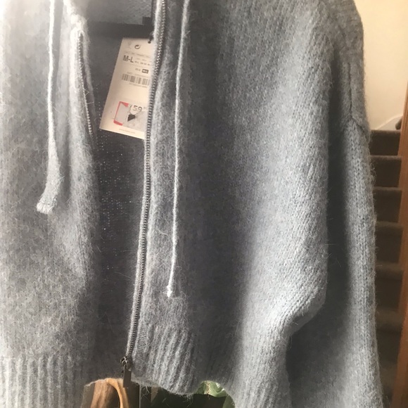 Zara blue sweater size M-L large sleeves - Picture 6 of 14